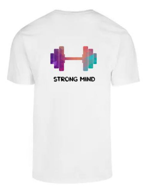 Playera Oversize blanca “strong mind”